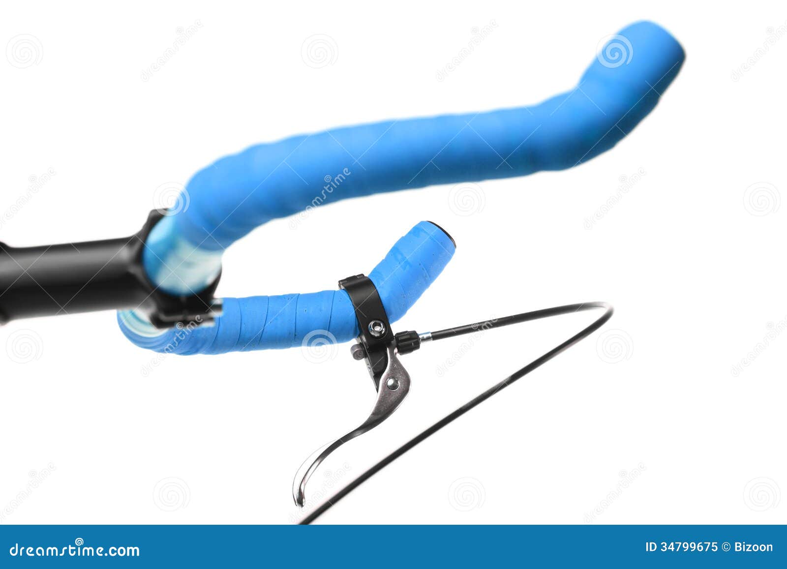 blue bike handlebars