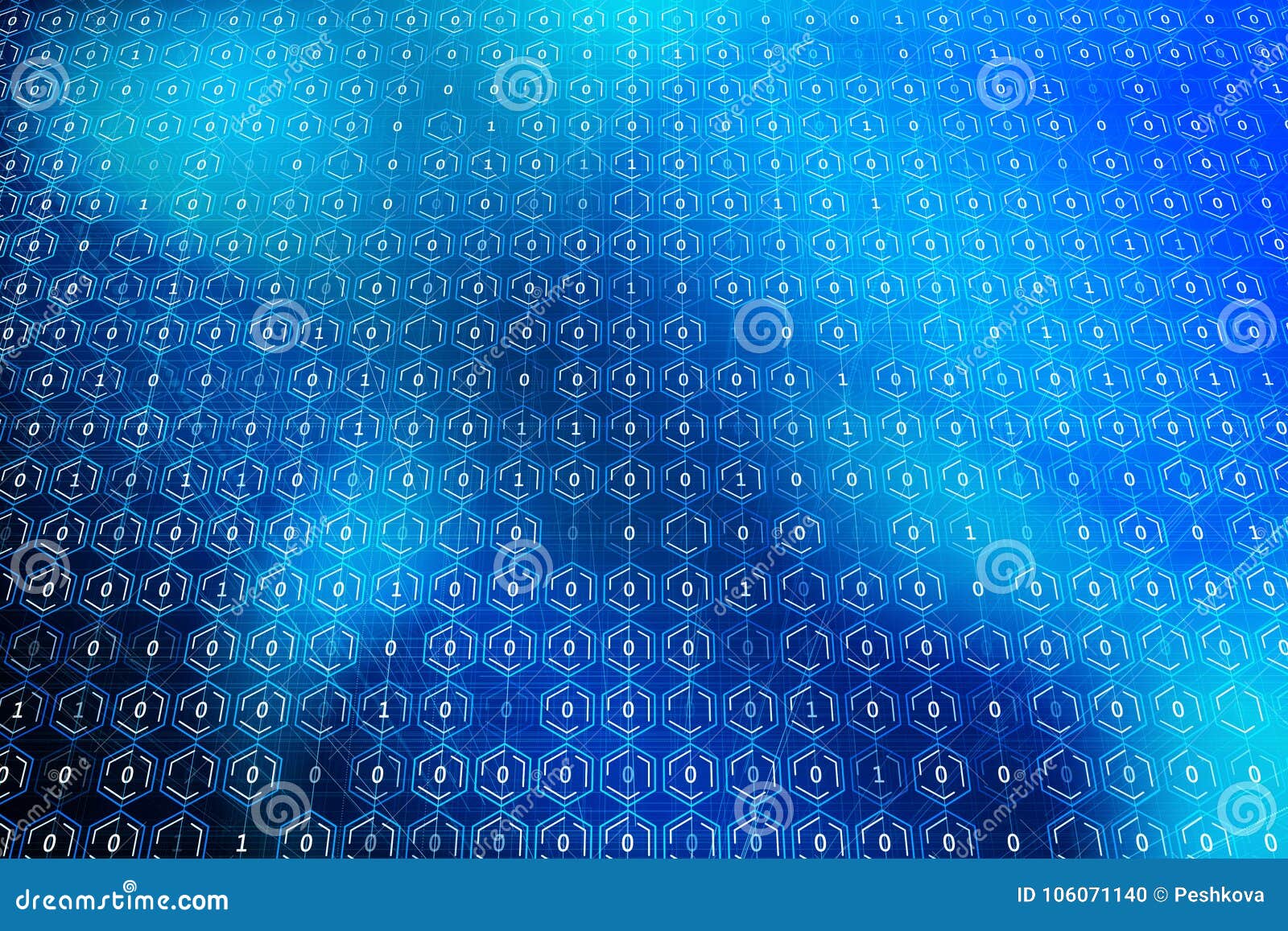 Blue Binary Code Background Stock Illustration Illustration of