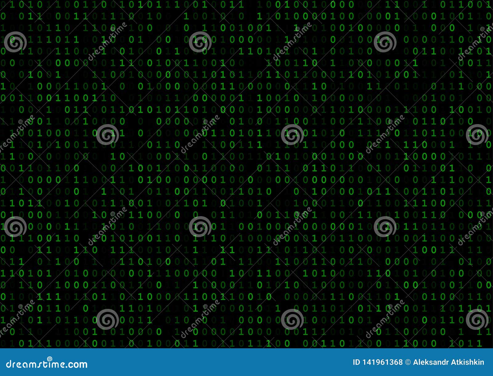 Blue binary code stock vector. Illustration of program 141961368