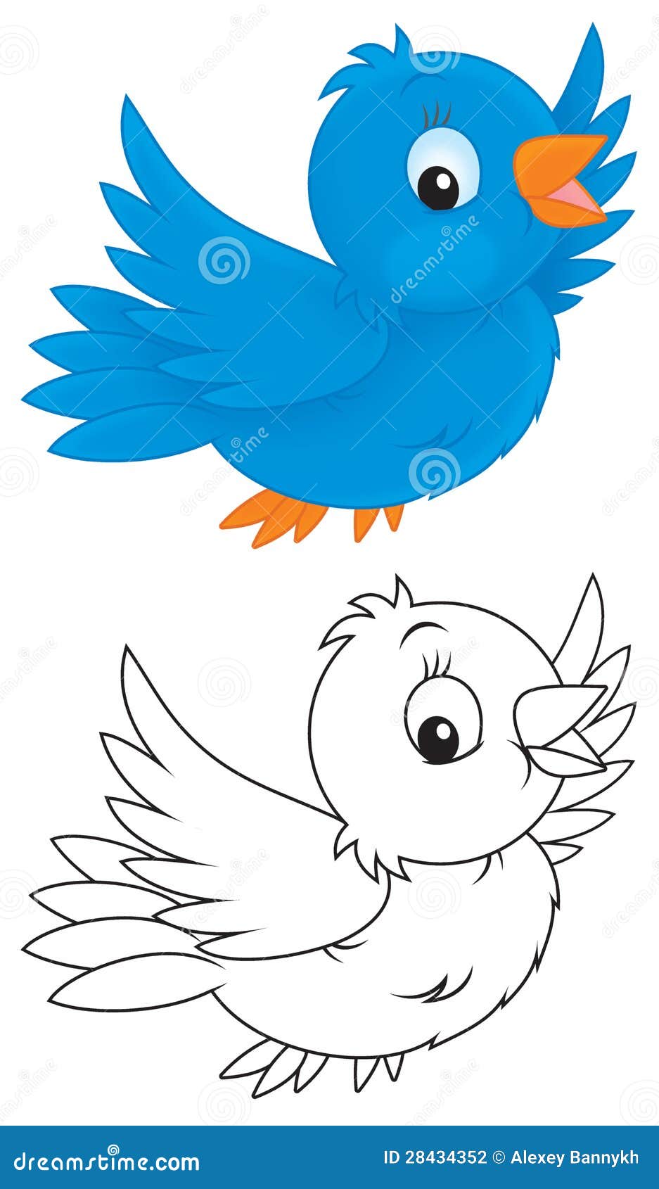 Blue bird stock illustration. Illustration of background - 28434352