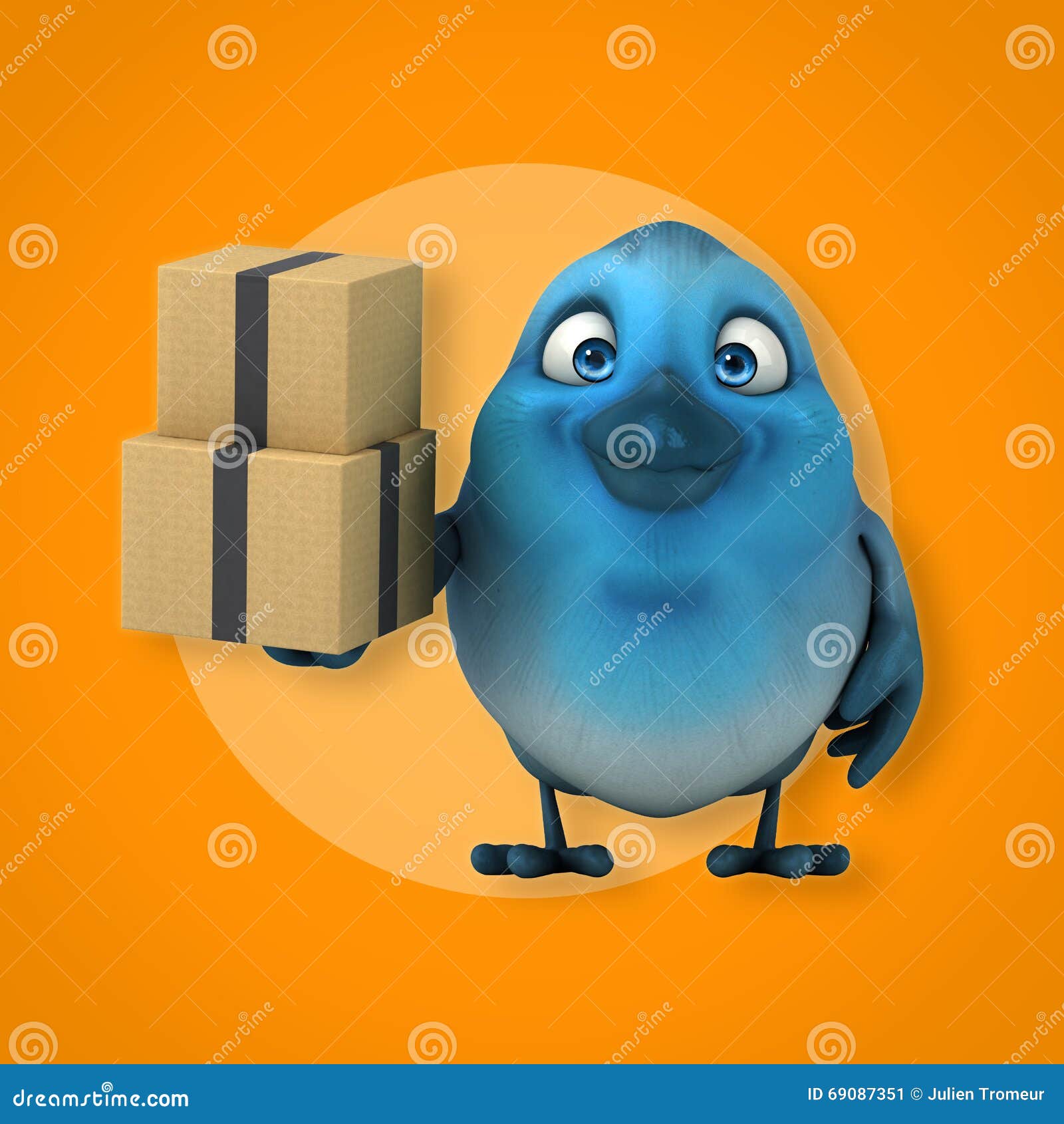 Blue bird stock illustration. Illustration of isolated 69087351