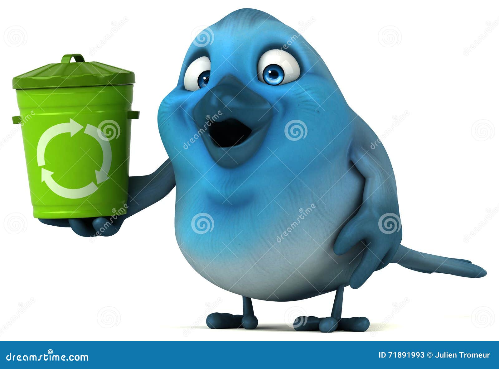 Blue bird stock illustration. Illustration of green, songbird 71891993