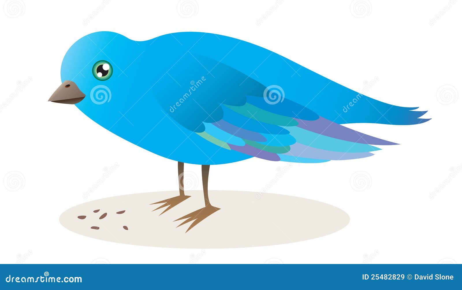 Blue Bird with Seed stock vector. Illustration of colorful 25482829