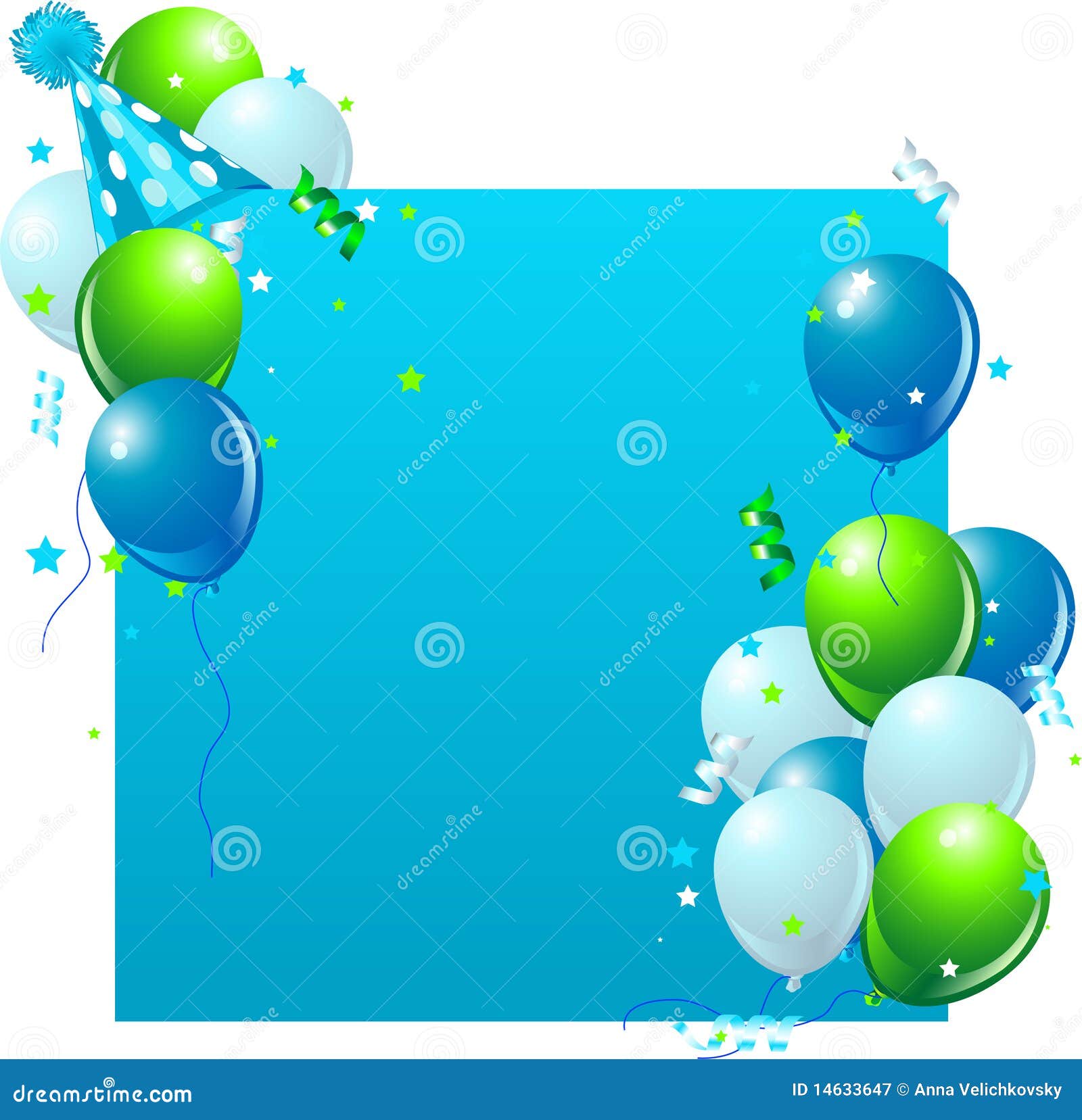 Blue Birthday Card Royalty Free Stock Photography - Image 