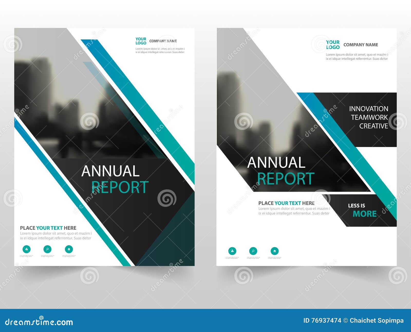 Annual Report Book Cover And Presentation Template Vector ...