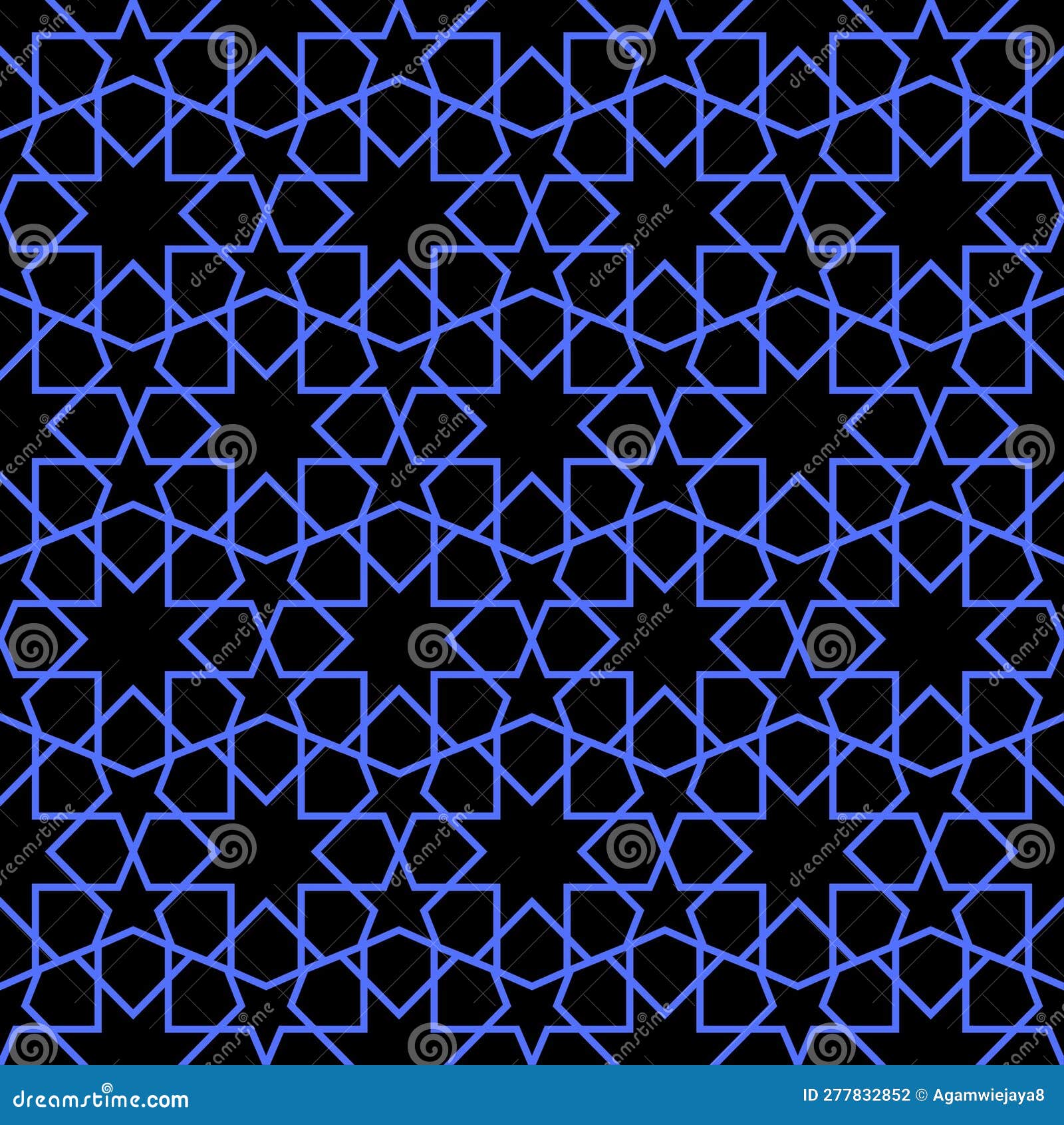 Blue and Black Geometric Patterns Stock Illustration - Illustration of