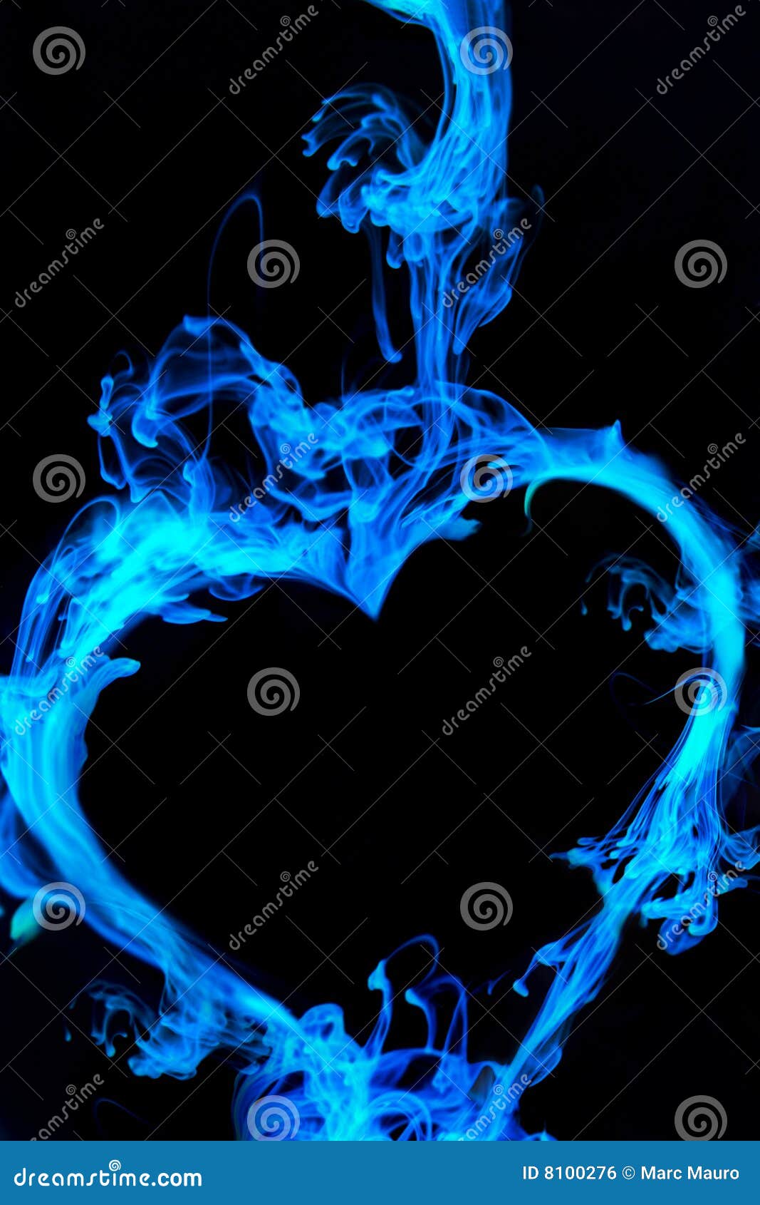 Blue Black Heart stock photo. Image of background, questionmarc - 8100276