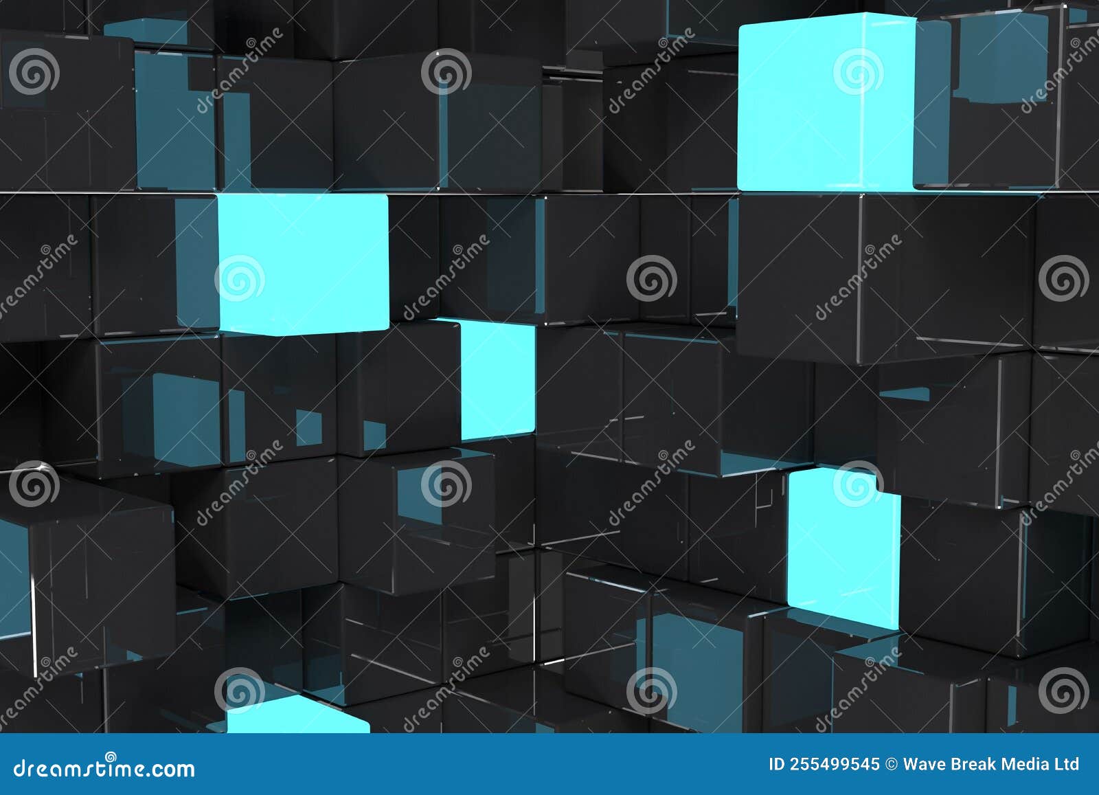 Blue and black tile design stock illustration. Illustration of pattern
