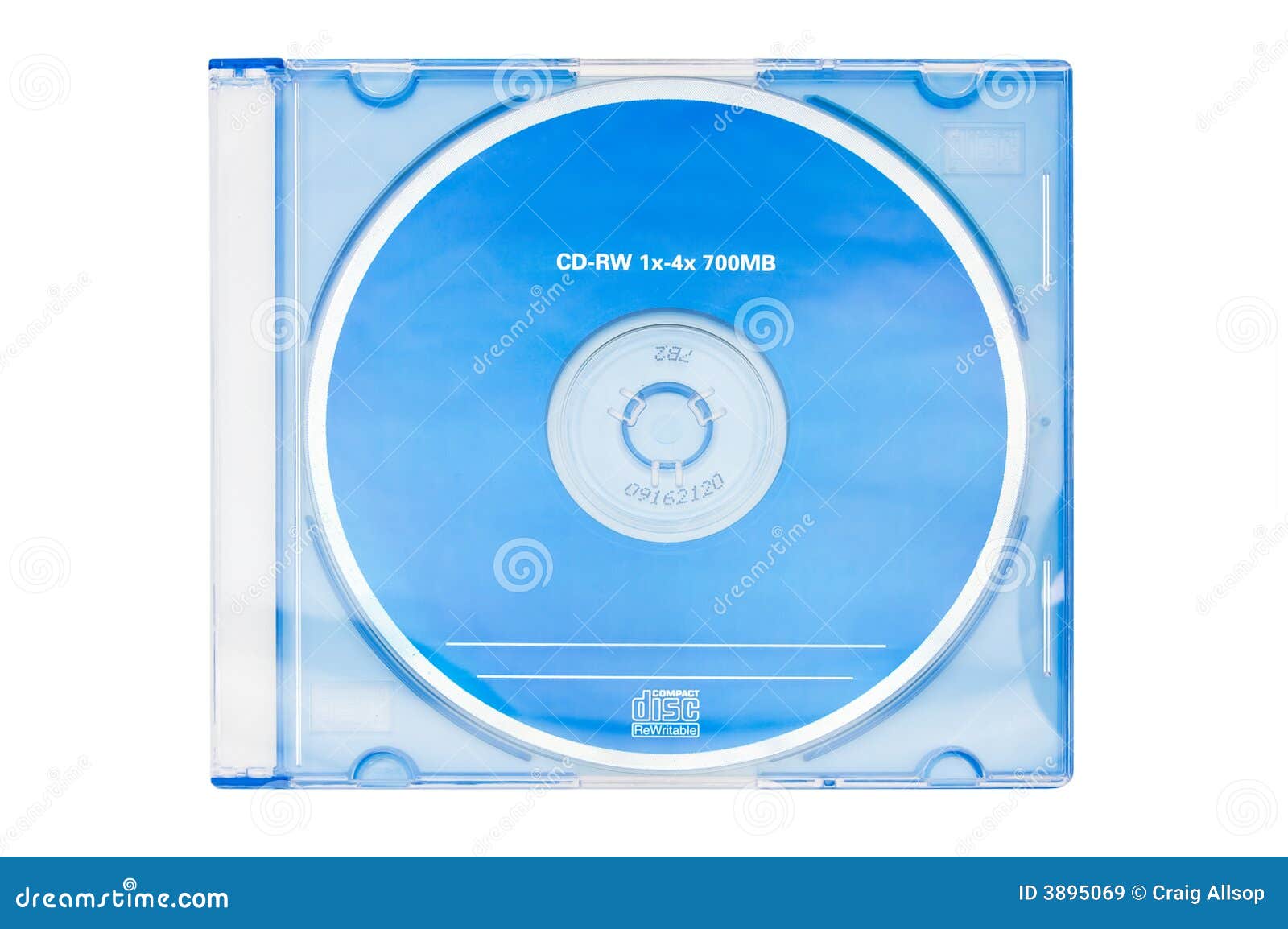 Blue blank cdrw stock image. Image of blank, storage 3895069