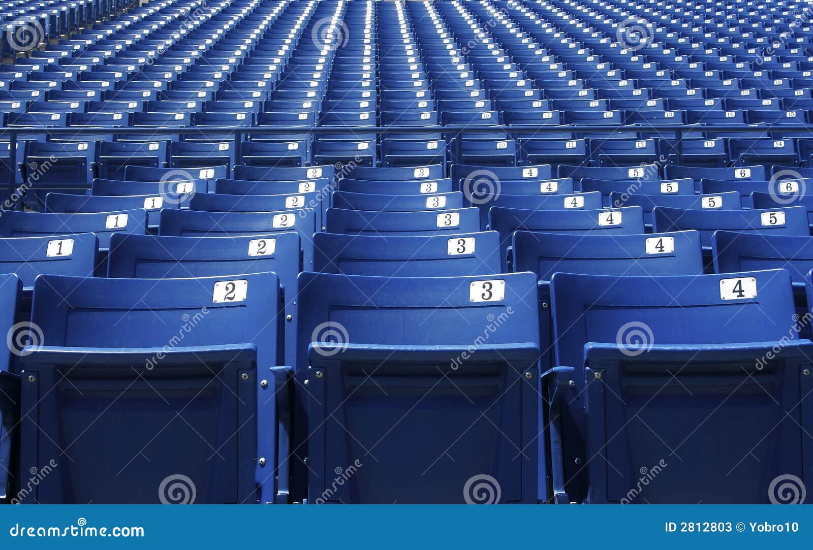 Blue bleachers stock image. Image of spectator, seats 2812803