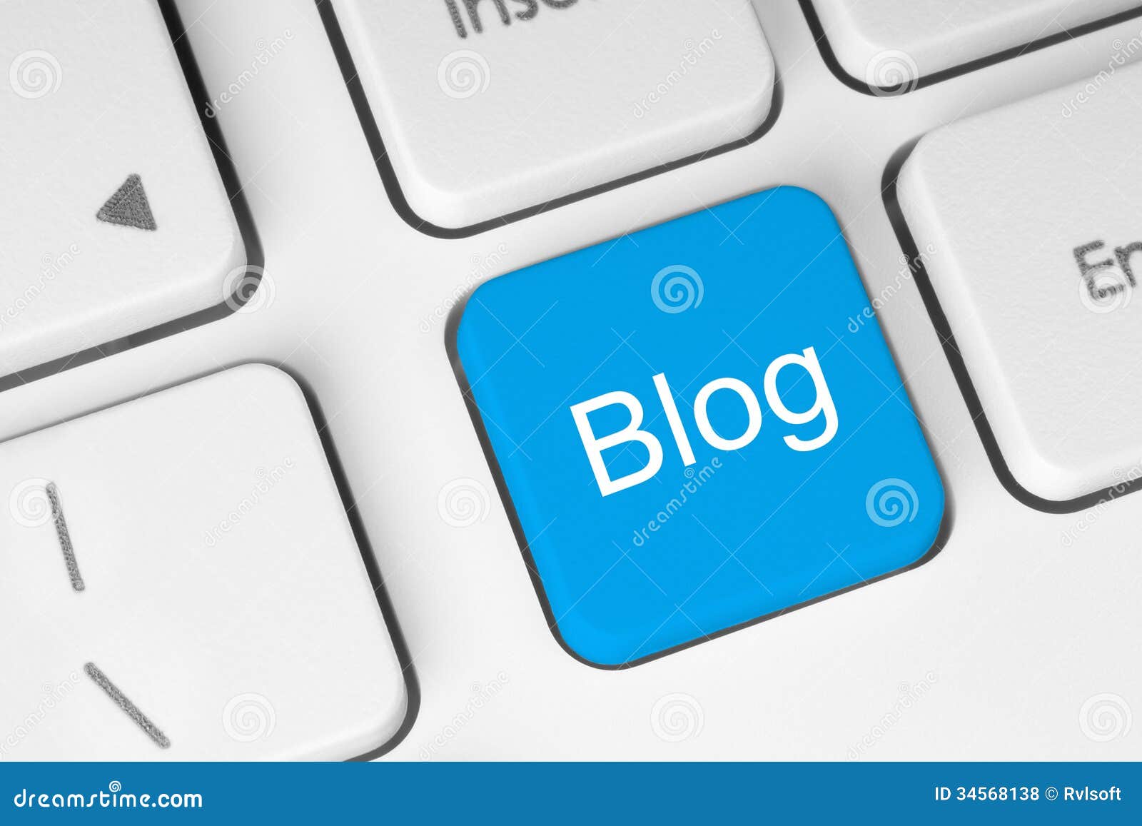 blue blog button