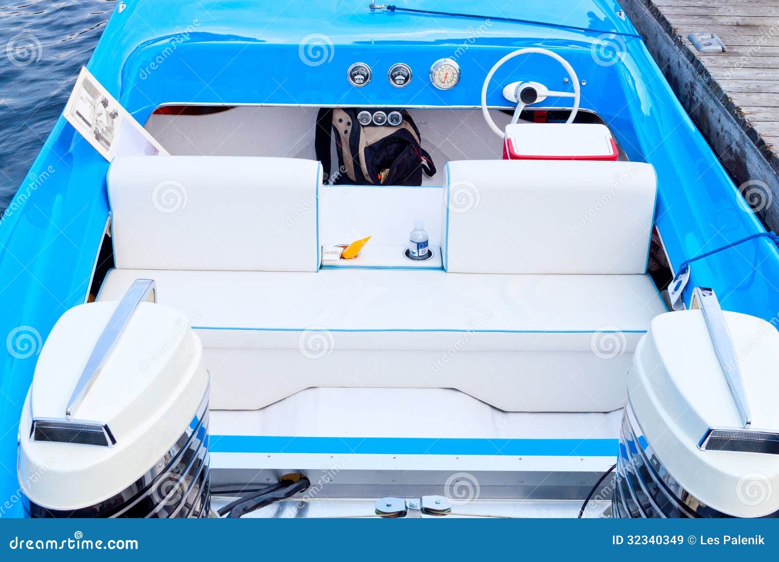 Blue boat stock image. Image of instruments, boat, slip 32340349