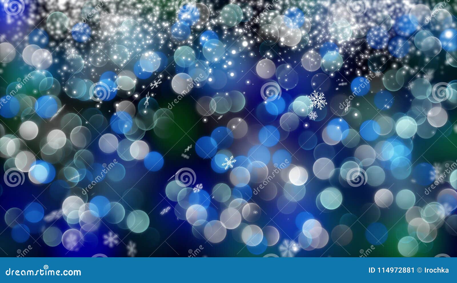 blue bokeh background created by neon lights. 4k