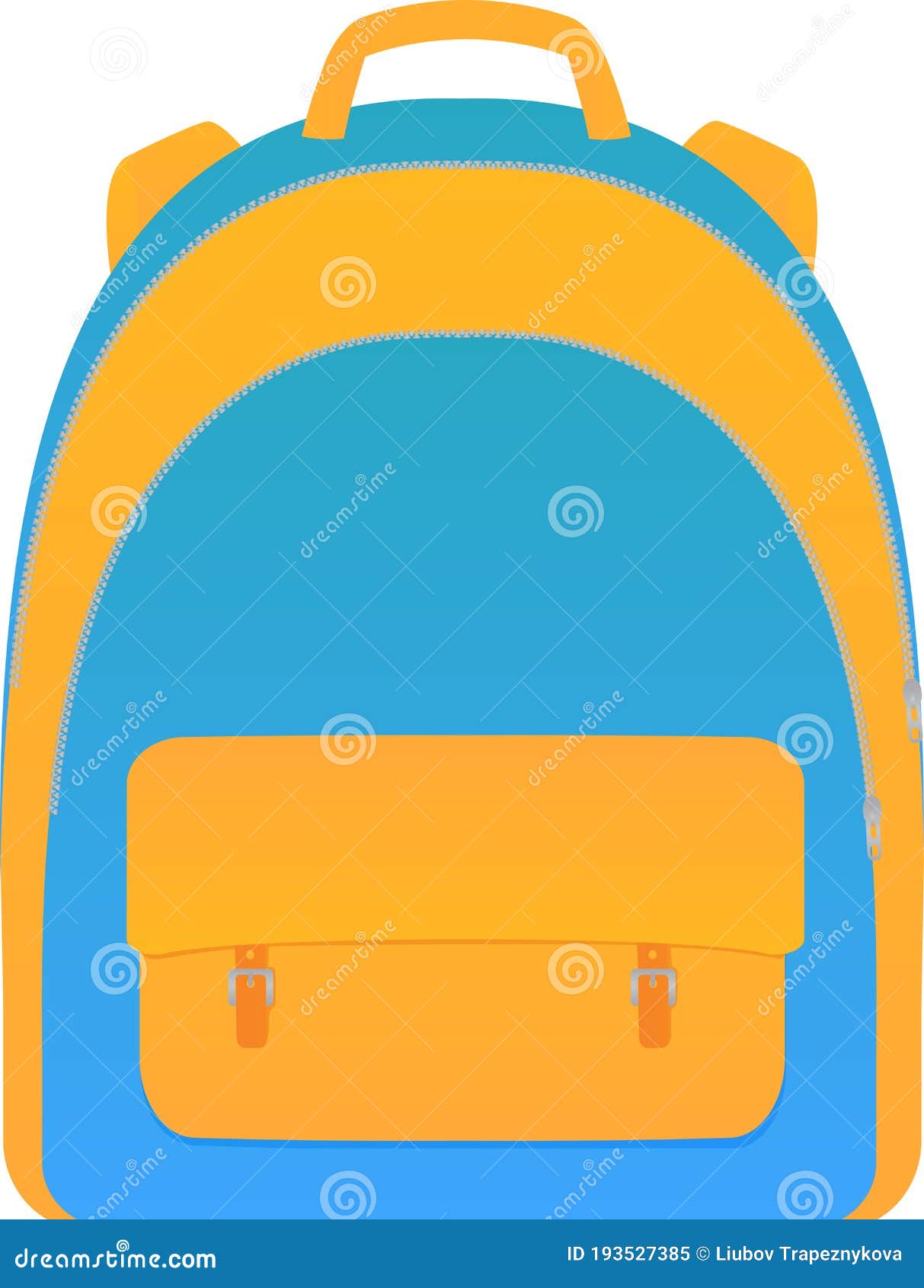 Blue Book Bag, Backpack, School Bag. Home School Decor Stock Vector ...
