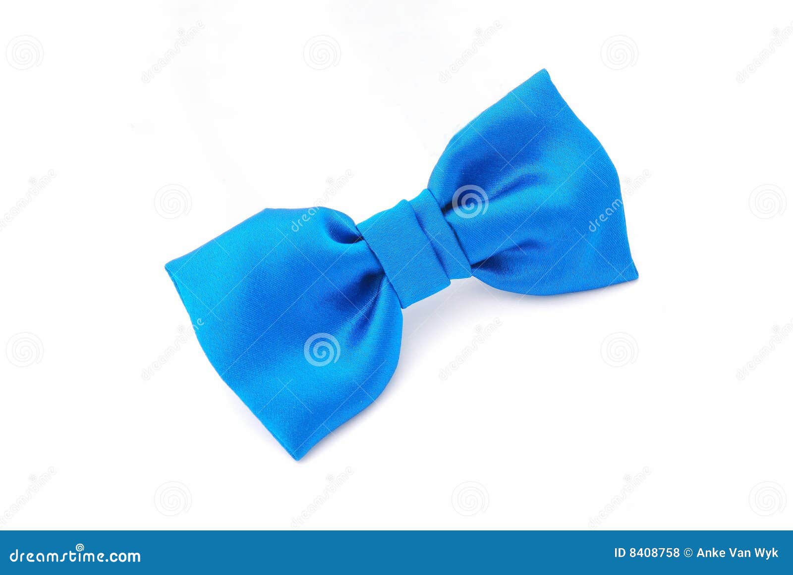 Blue bow tie on white stock photo. Image of silky, copy 8408758