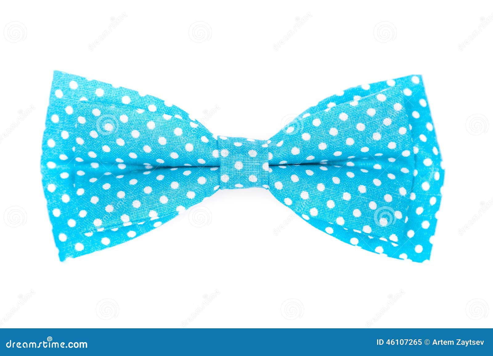 Blue Bow Tie with White Polka Stock Image - Image of lovely, ceremony ...