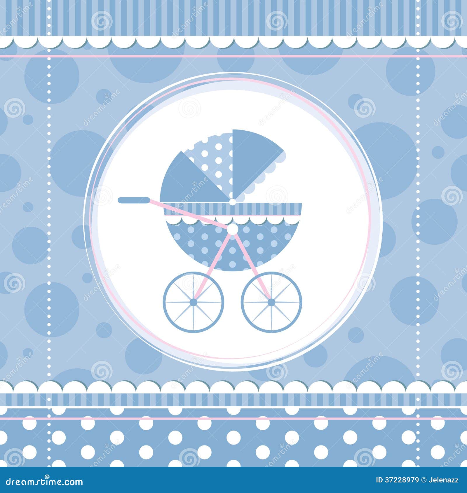 Blue Boy Baby Stroller Royalty Free Stock Images - Image 
