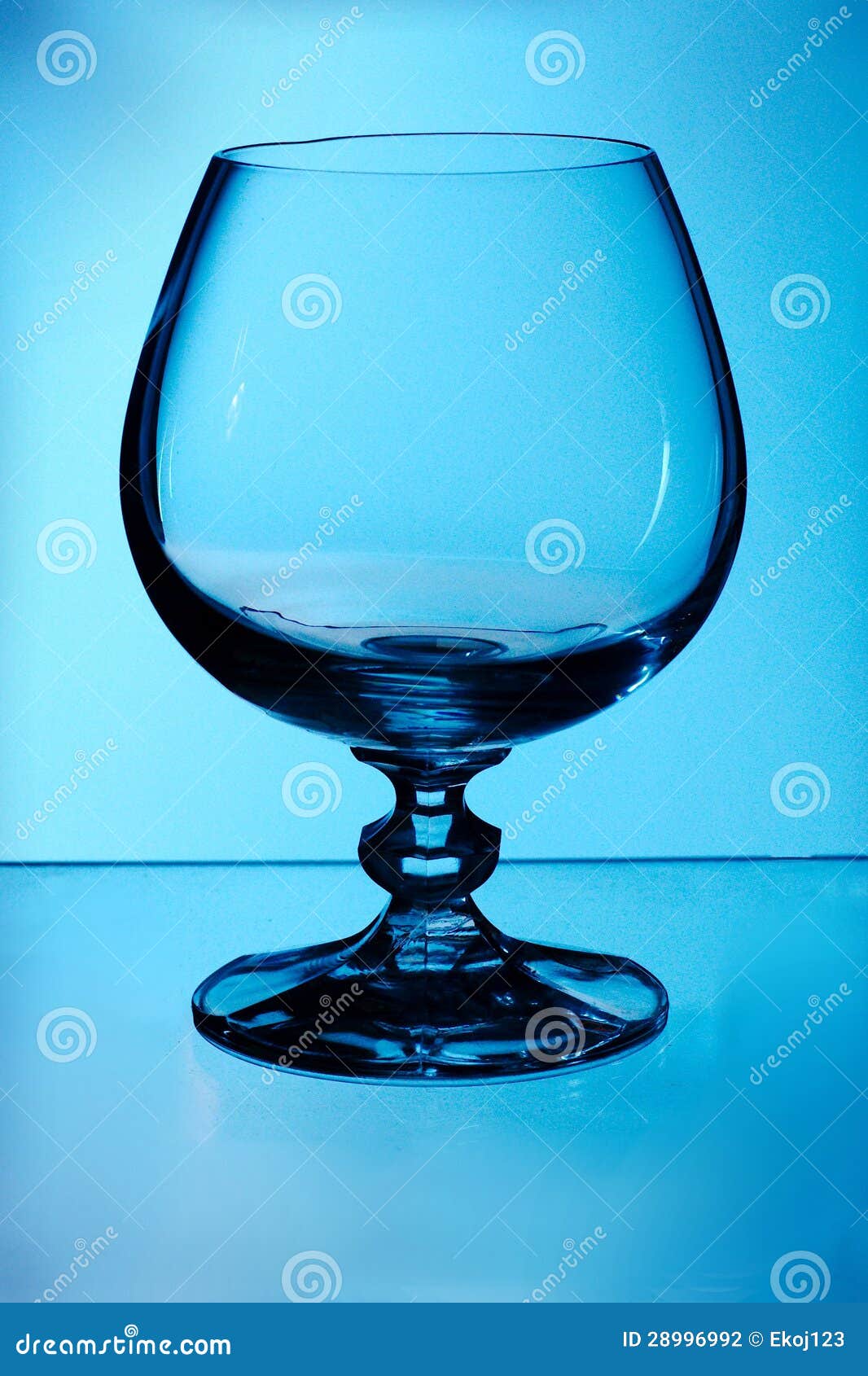 Blue Brandy Glass stock photo. Image of background, blank 28996992