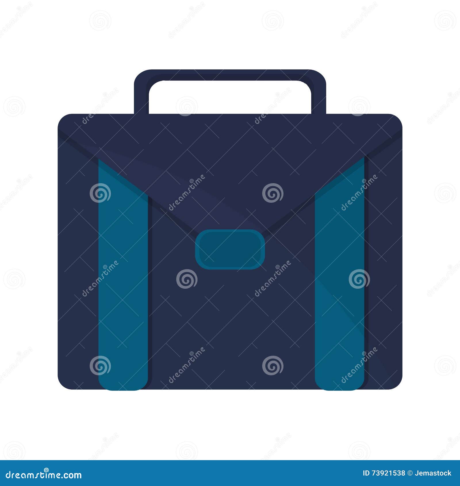 Blue briefcase icon stock illustration. Illustration of sign - 73921538