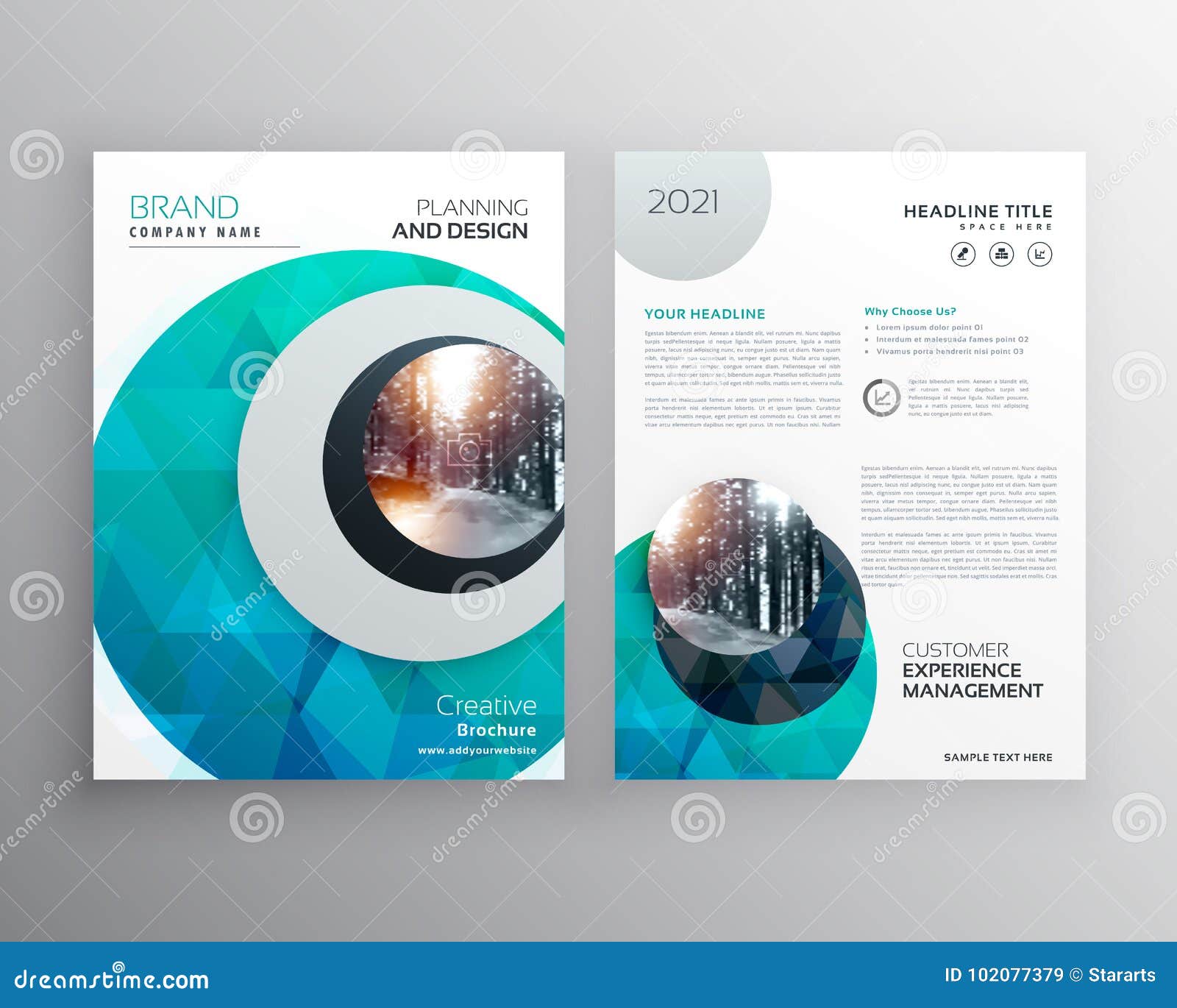 Blue Brochure Flyer Cover Page Template for Annual Report in Size Within Report Front Page Template