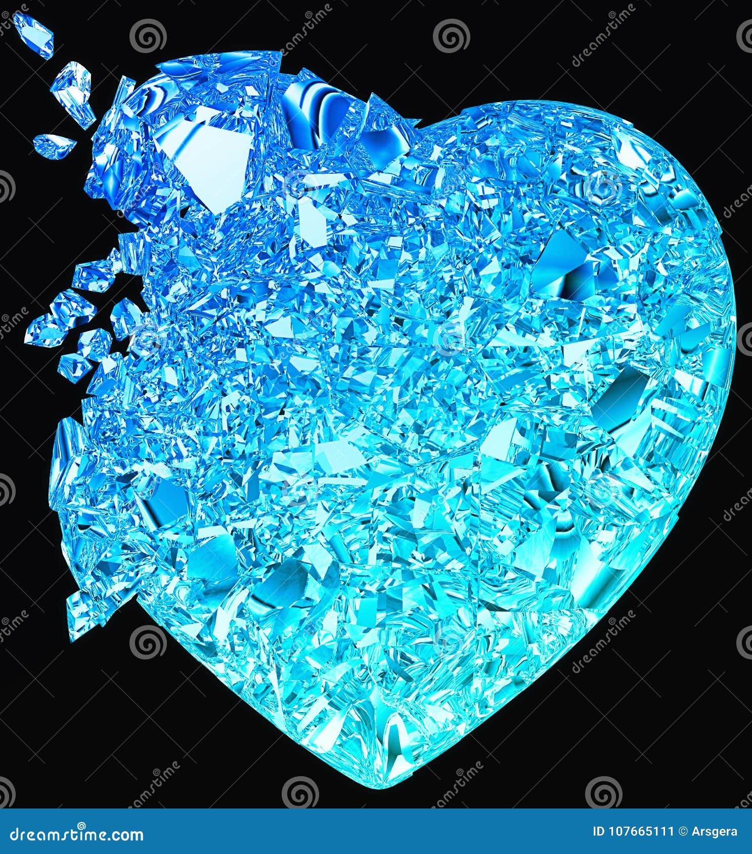 blue broken heart: unrequited love