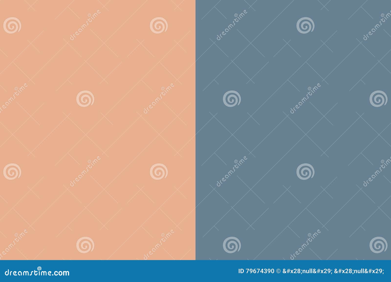 Blue Brown Color Contrast Background. Stock Illustration Illustration