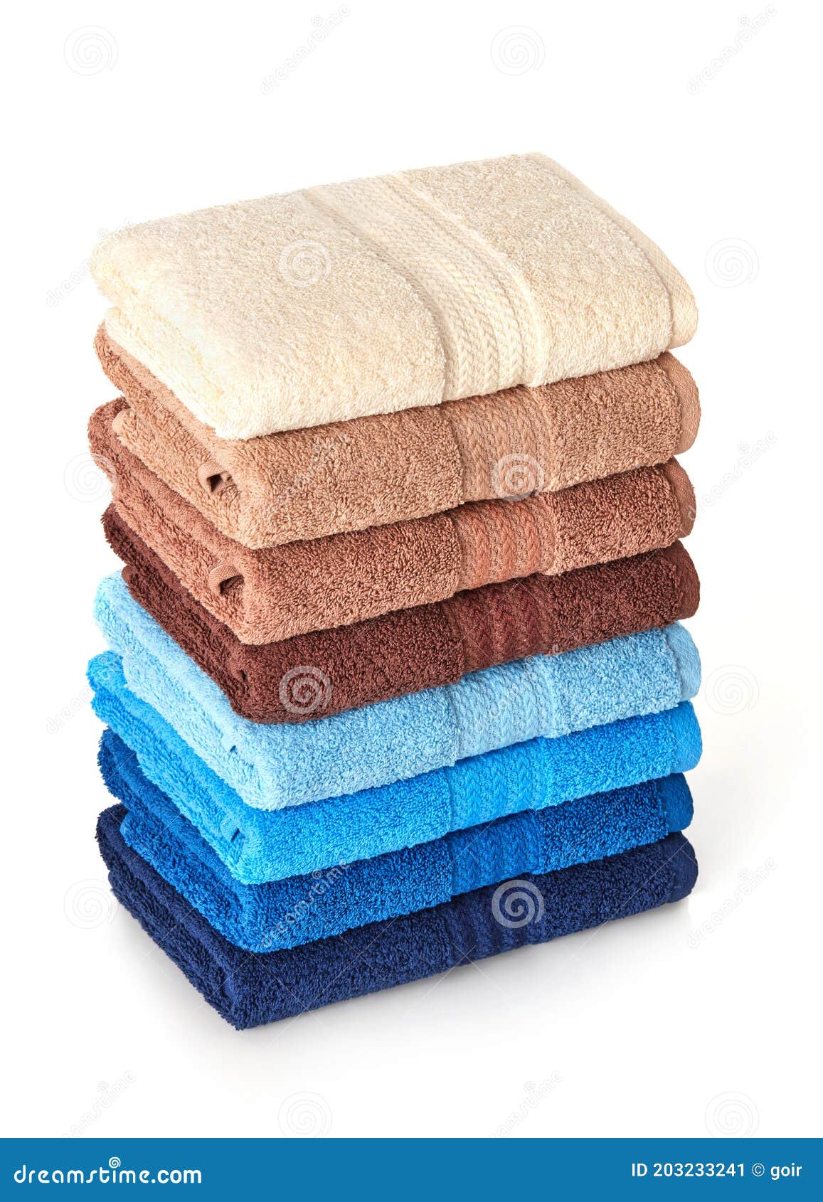 Blue and brown towels stock image. Image of fiber, people 203233241