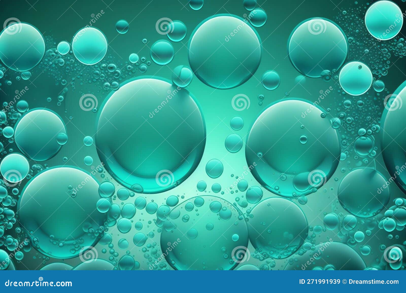 Blue Bubbles Background. Color Bubbles. Bubble Background. Generative