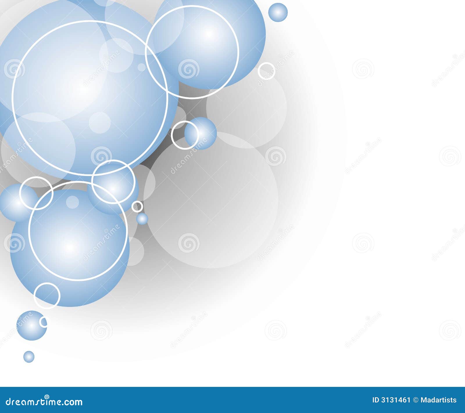 Blue Bubbles  Background Stock Illustration Illustration of