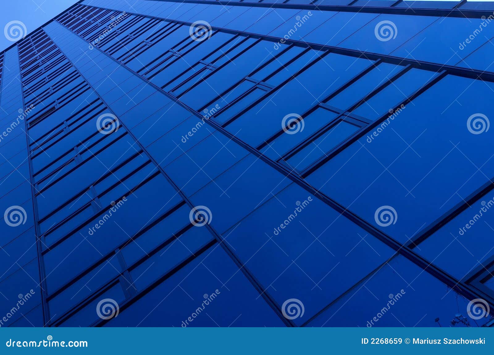 Blue building stock image. Image of high, office, building - 2268659