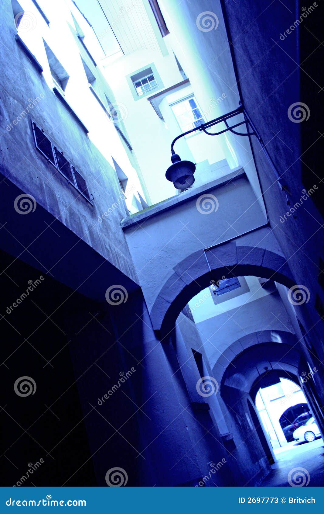 Blue building stock image. Image of modern, urban, structure - 2697773