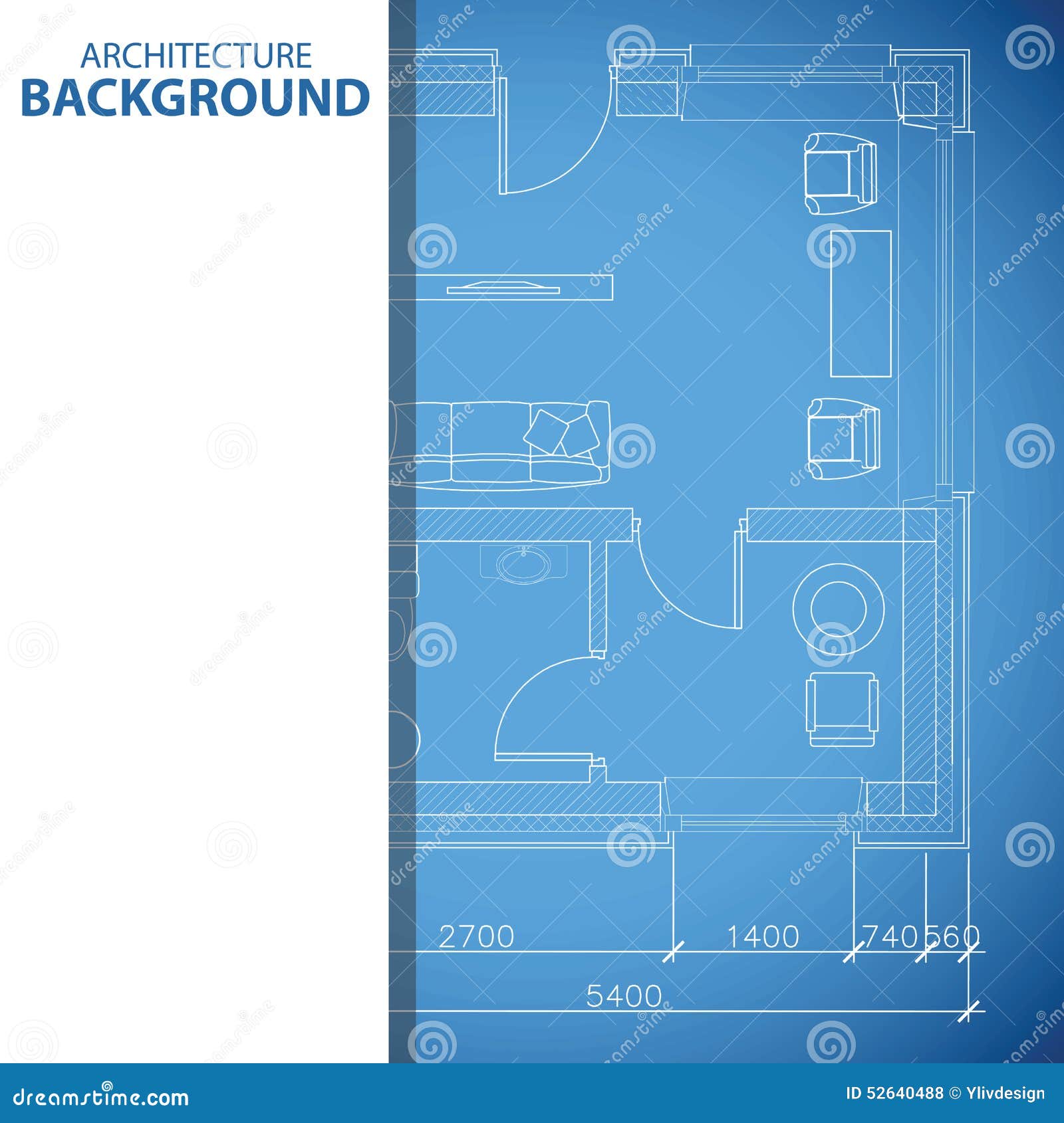 Blue building background stock illustration. Illustration of building