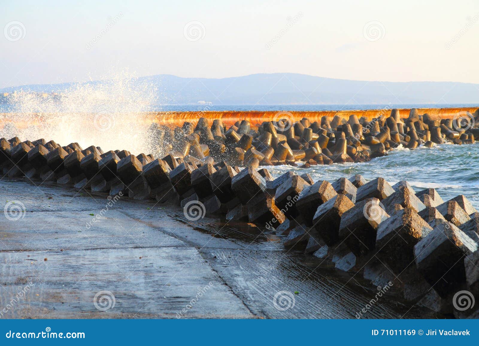 Blue bulgarian sea waves (near small city kitten)