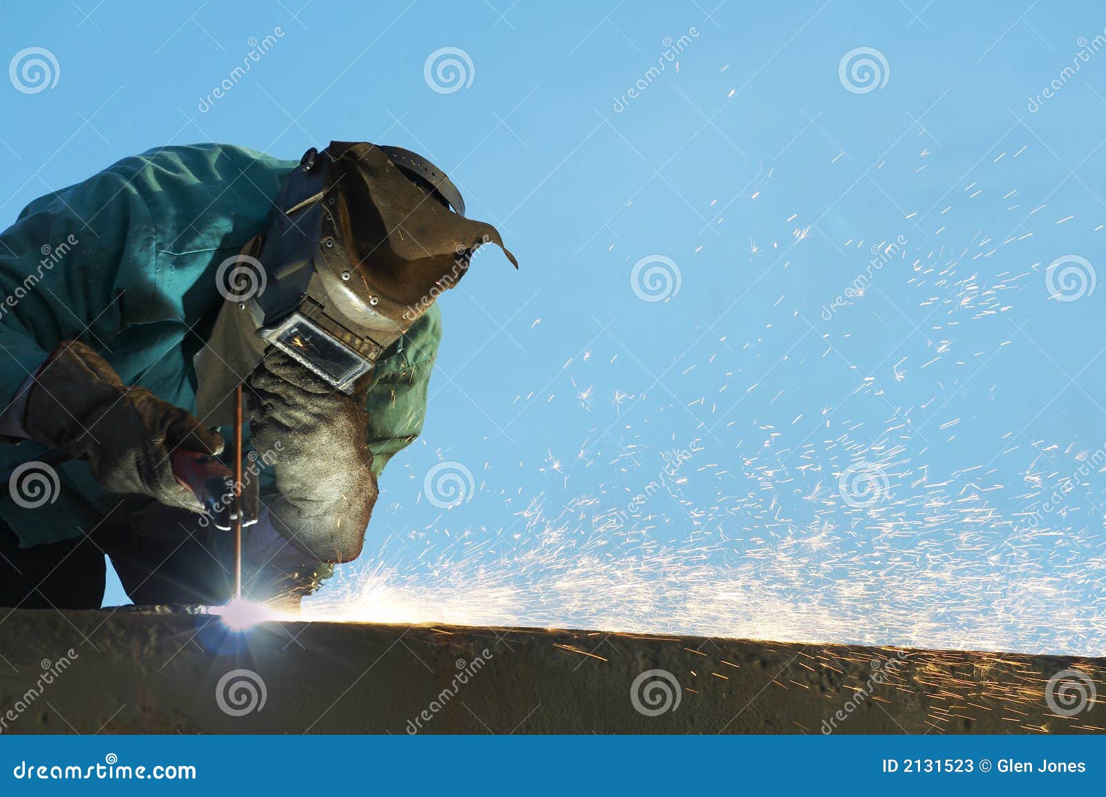 Blue burn stock image. Image of skill, labor, craft, metal 2131523