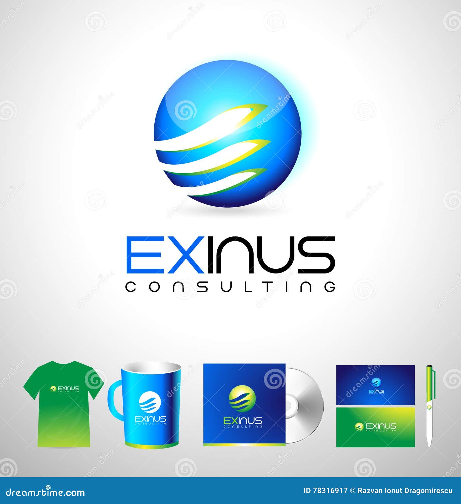 Blue Business Corporate Logo Design Stock Vector Illustration of