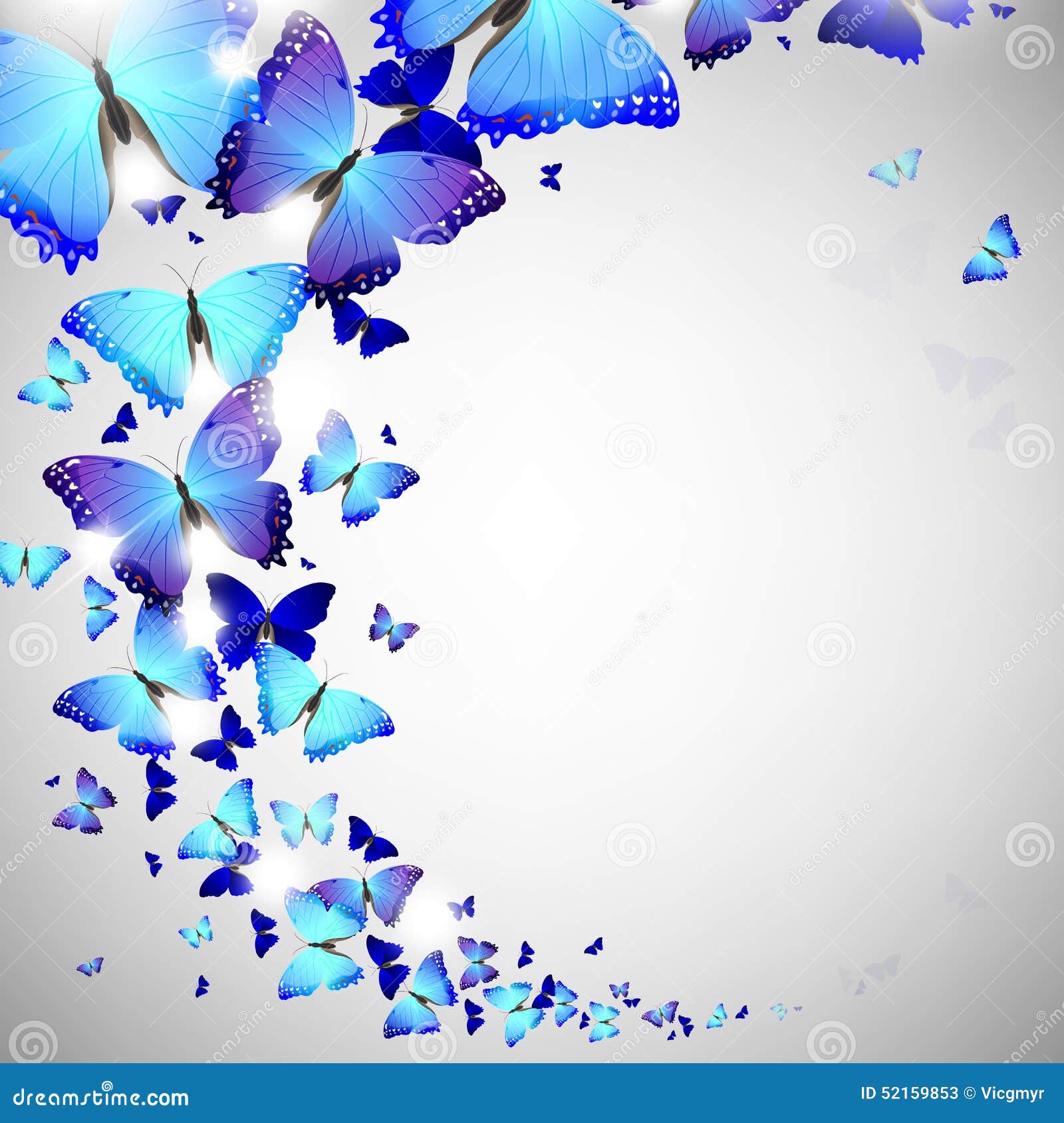 Blue Butterfly Border Stock Photography 1838312