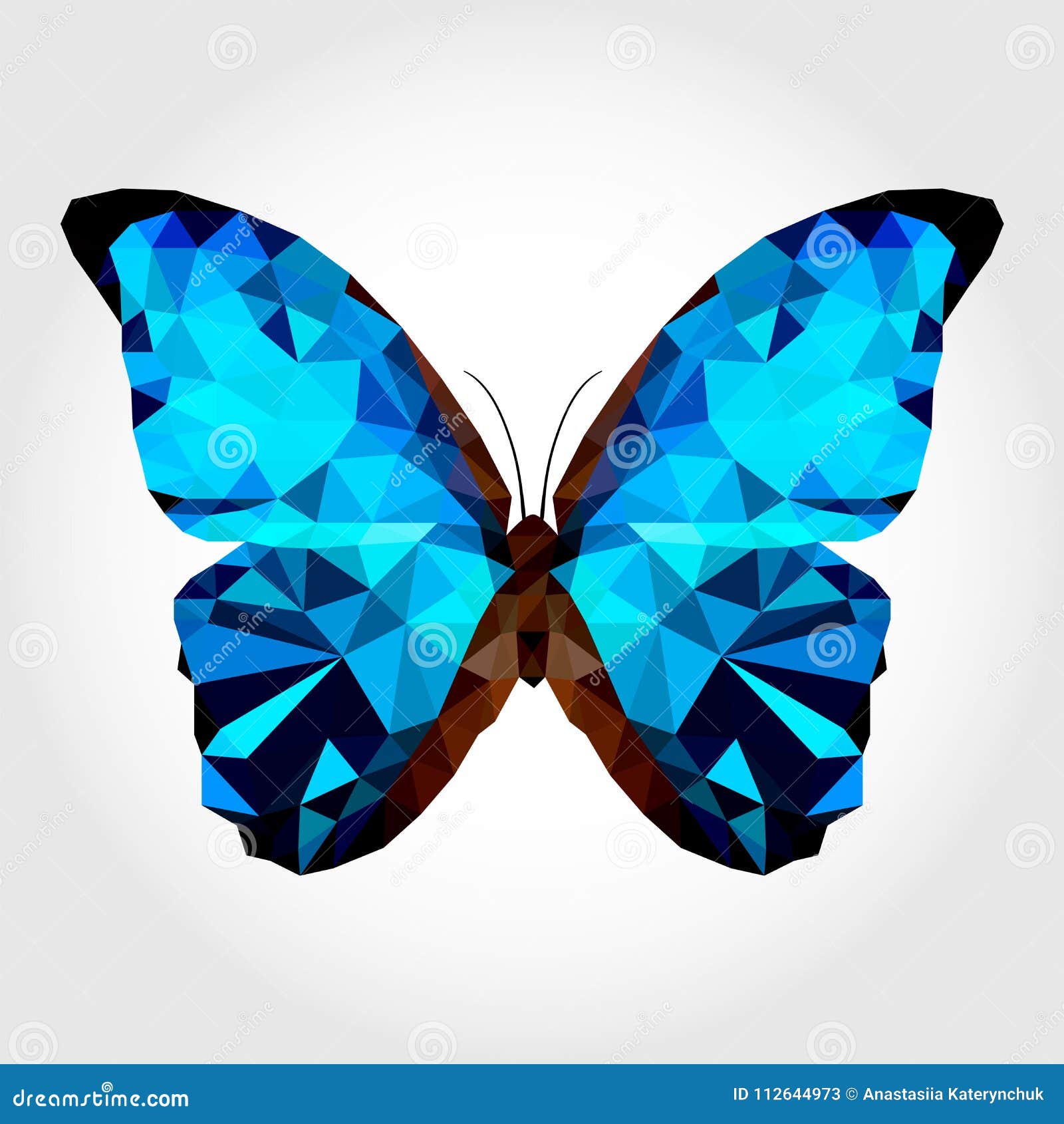Blue Butterfly On The White Blackground Stock Vector Illustration Of Isolated Eyes 112644973