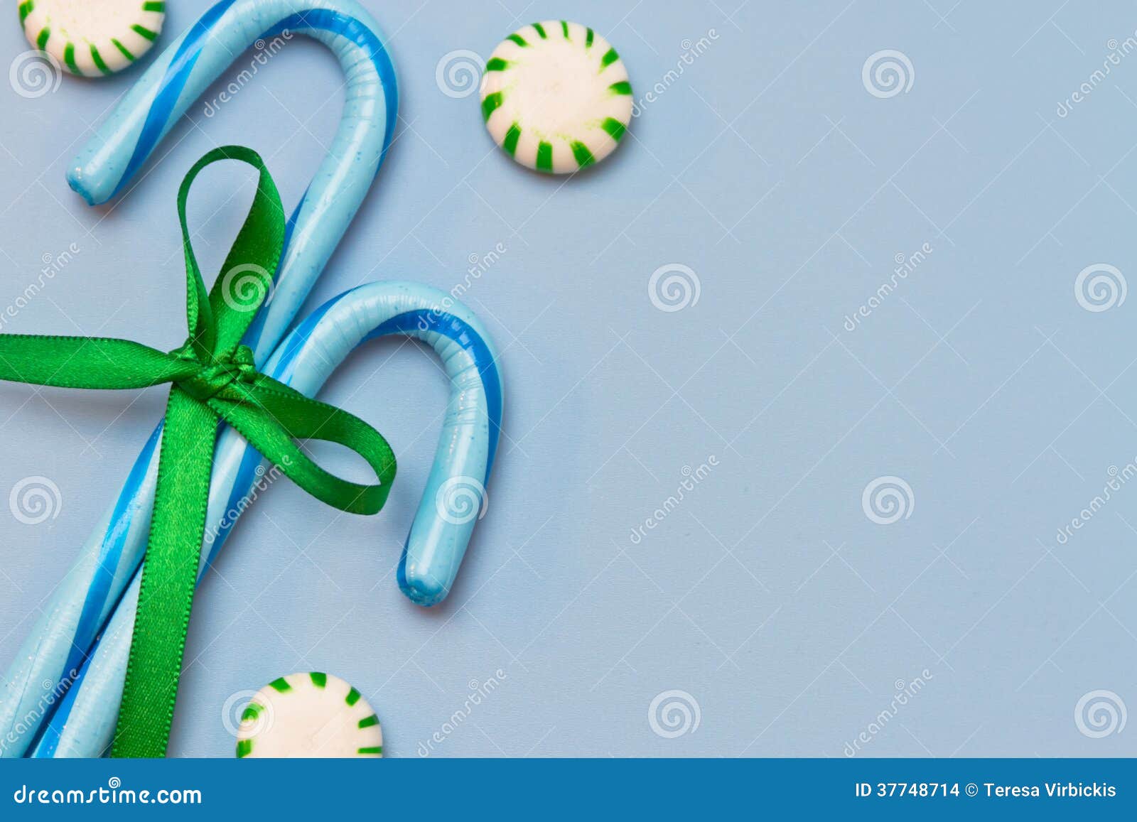 Blue Candy Canes stock photo. Image of candy, white, holiday 37748714