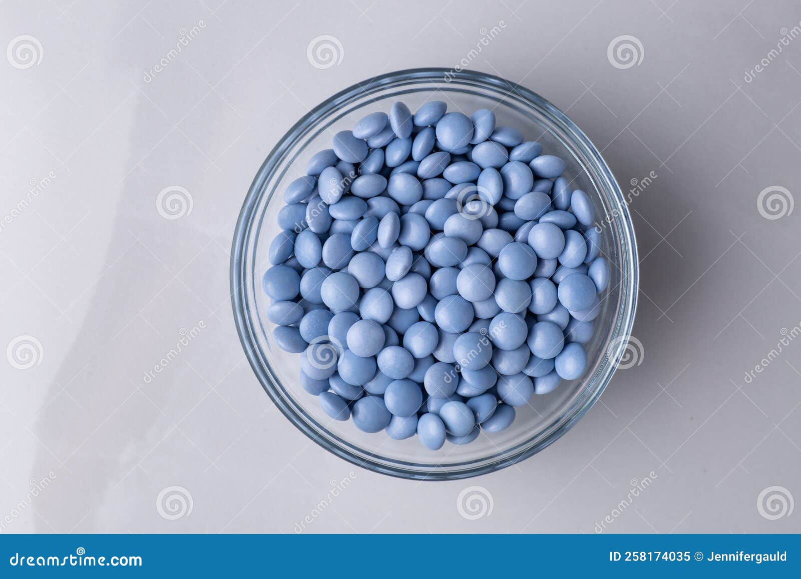 Candy Coated Chocolate Button Sprinkles in a Bowl on Marble M&Ms