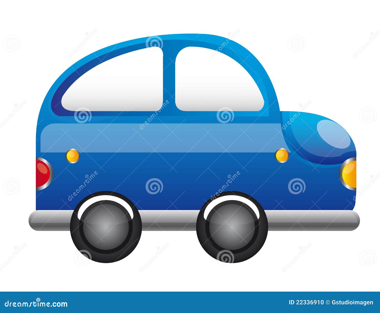 Blue car cartoon stock vector. Illustration of speed 22336910