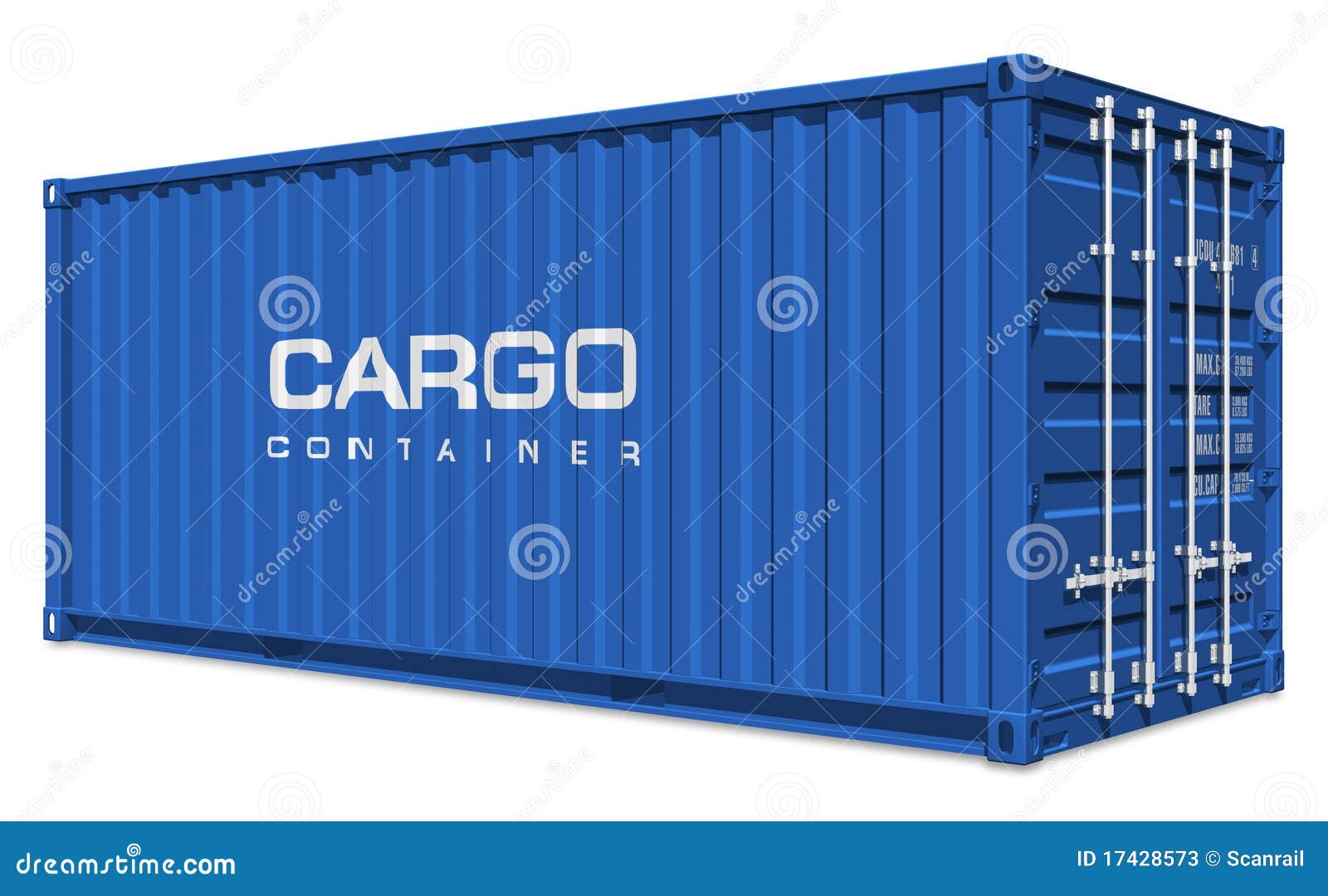 blue cargo container