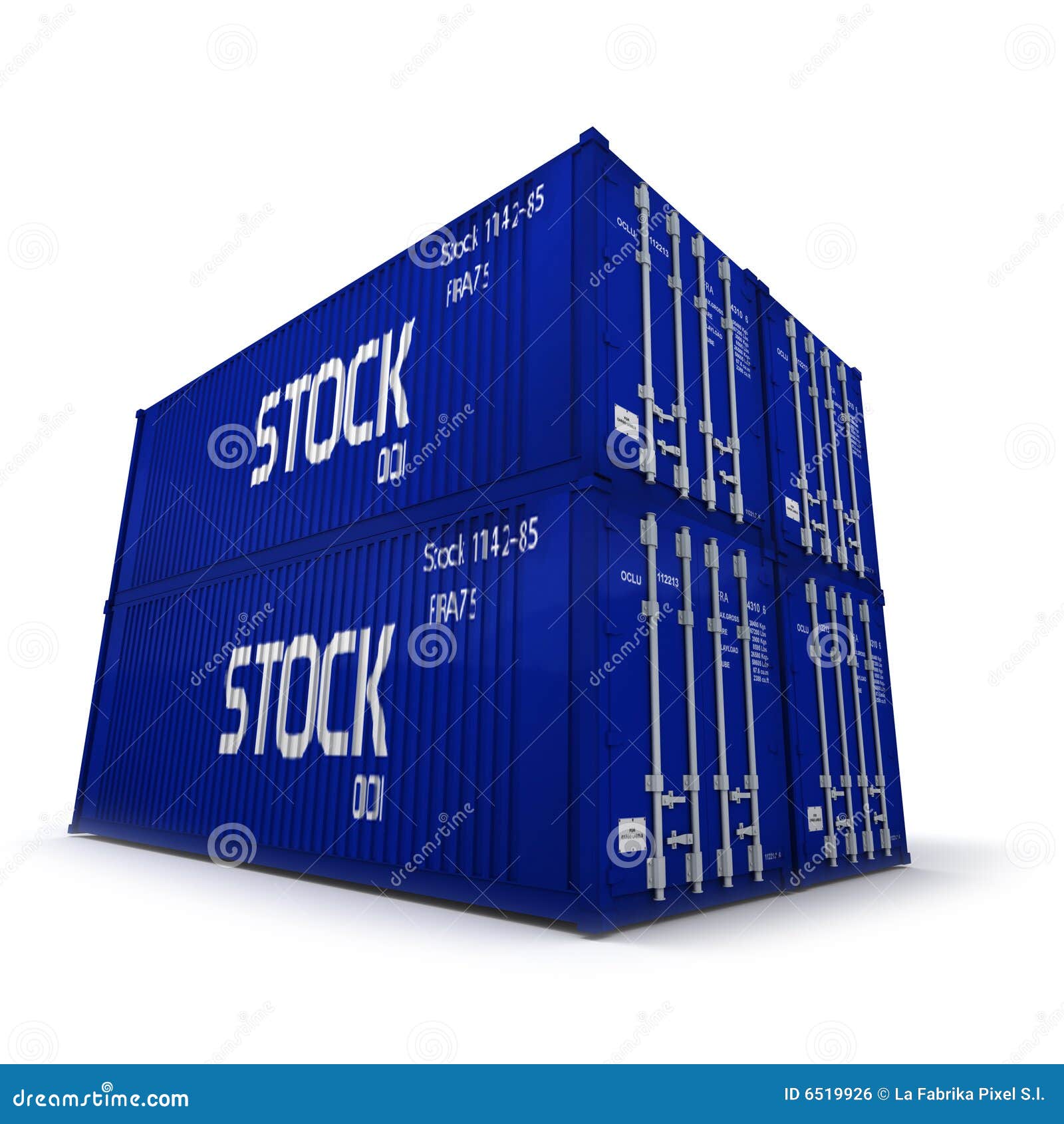 Blue cargo containers stock photo. Image of truck, transportation - 6519926