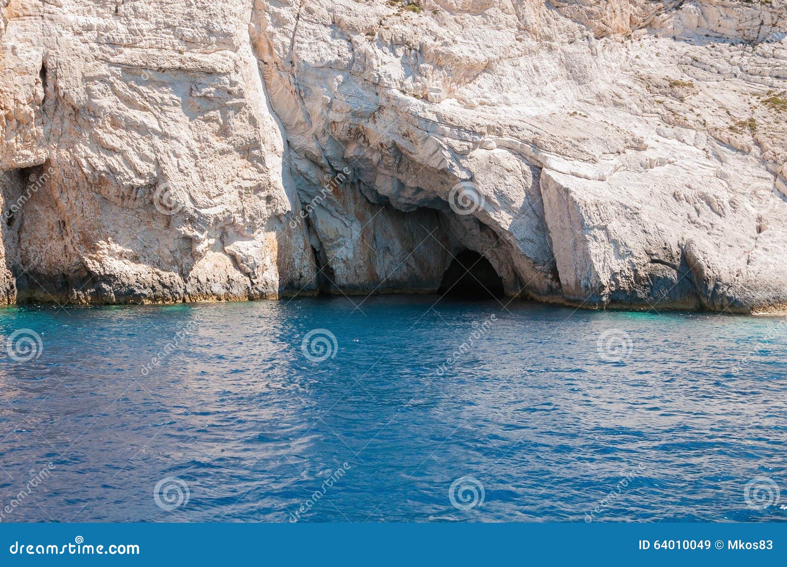 Blue Caves On Zakynthos Island Stock Image Image Of Arch Ocean 64010049