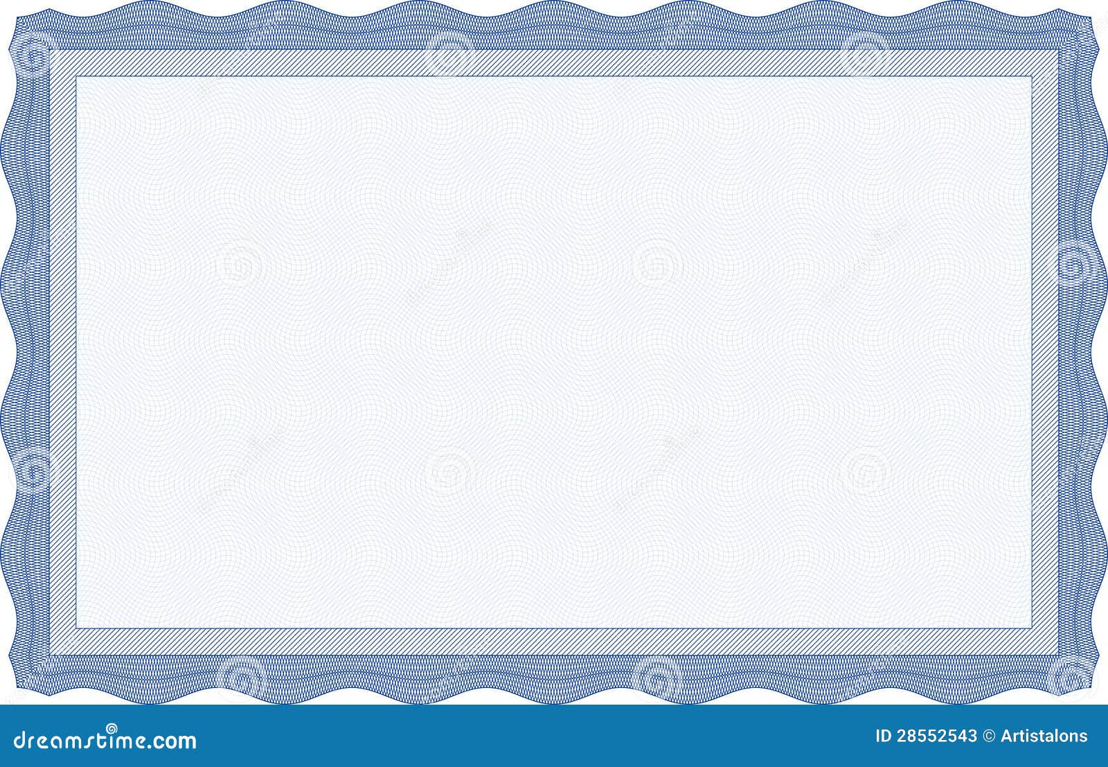 Blue Certificate Template stock vector. Illustration of award Inside Free Printable Certificate Border Templates