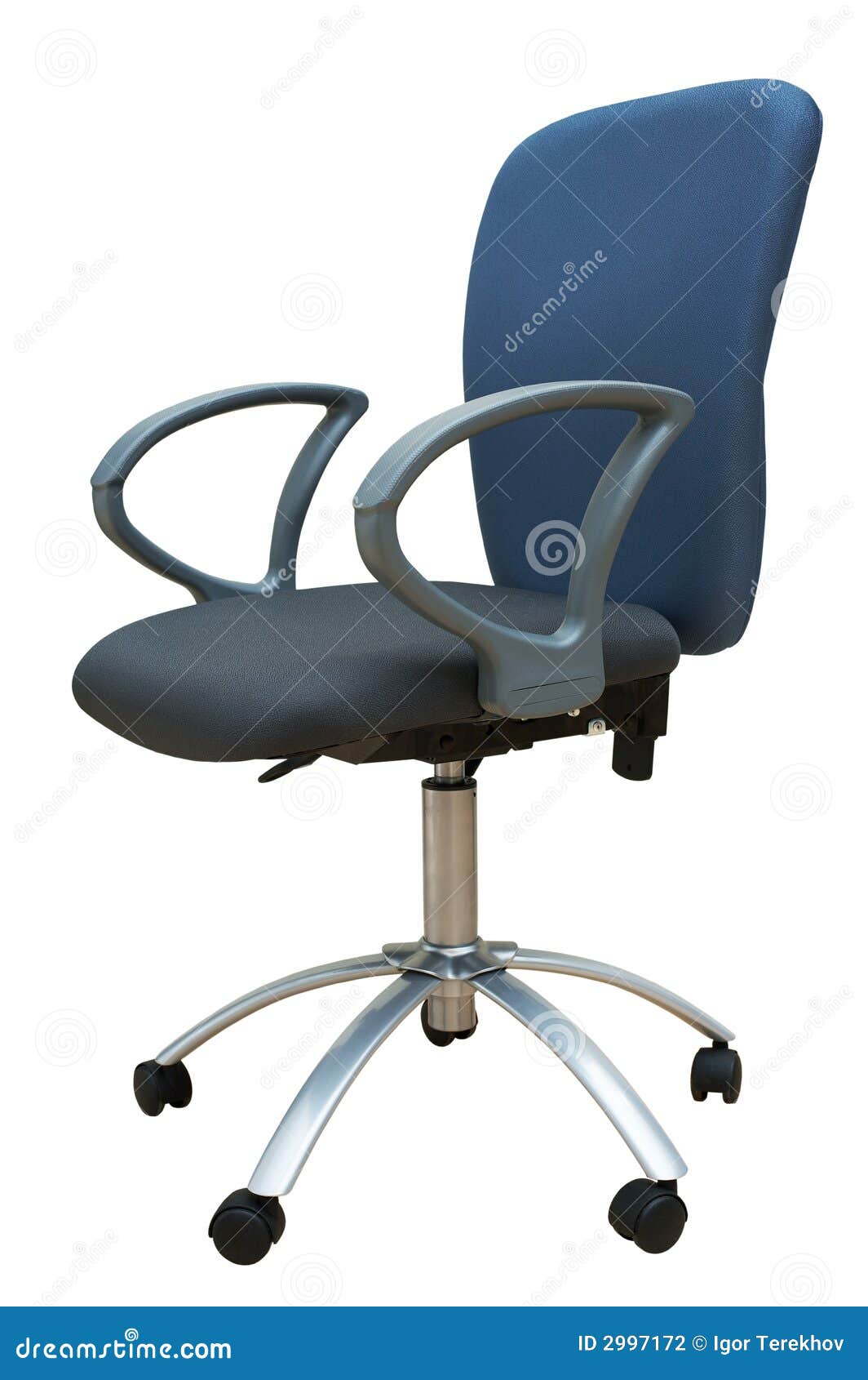 Blue chair for office stock photo. Image of isolated, fashion 2997172