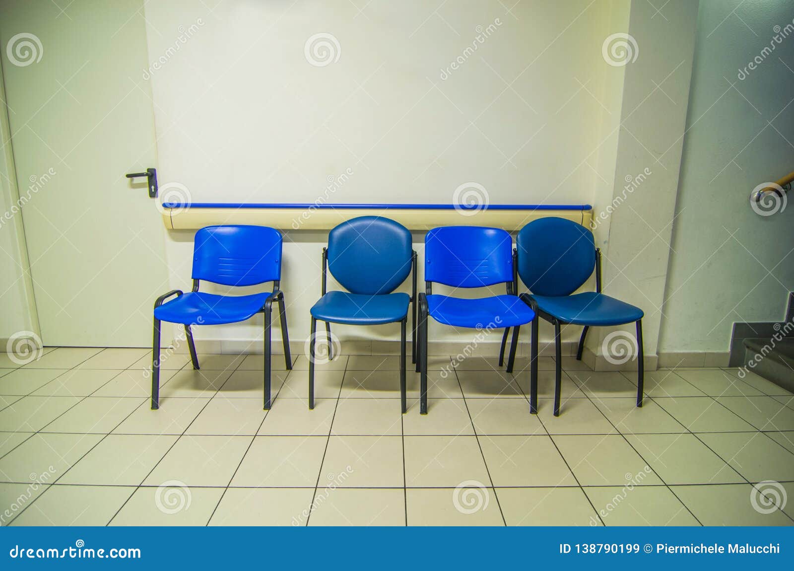 Blue Chairs in the Waiting Room Stock Image Image of hall, blue
