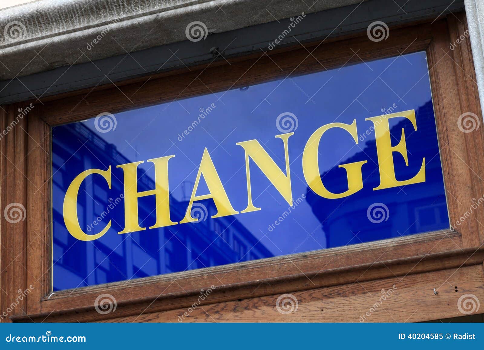 Blue change signboard stock image. Image of business - 40204585