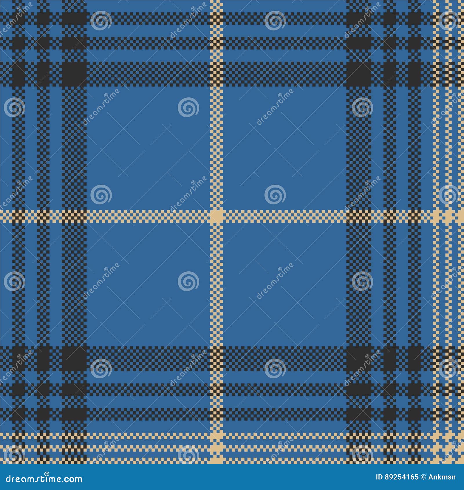 Seamless blue plaid pattern Stock Vector by ©lemony 9620207