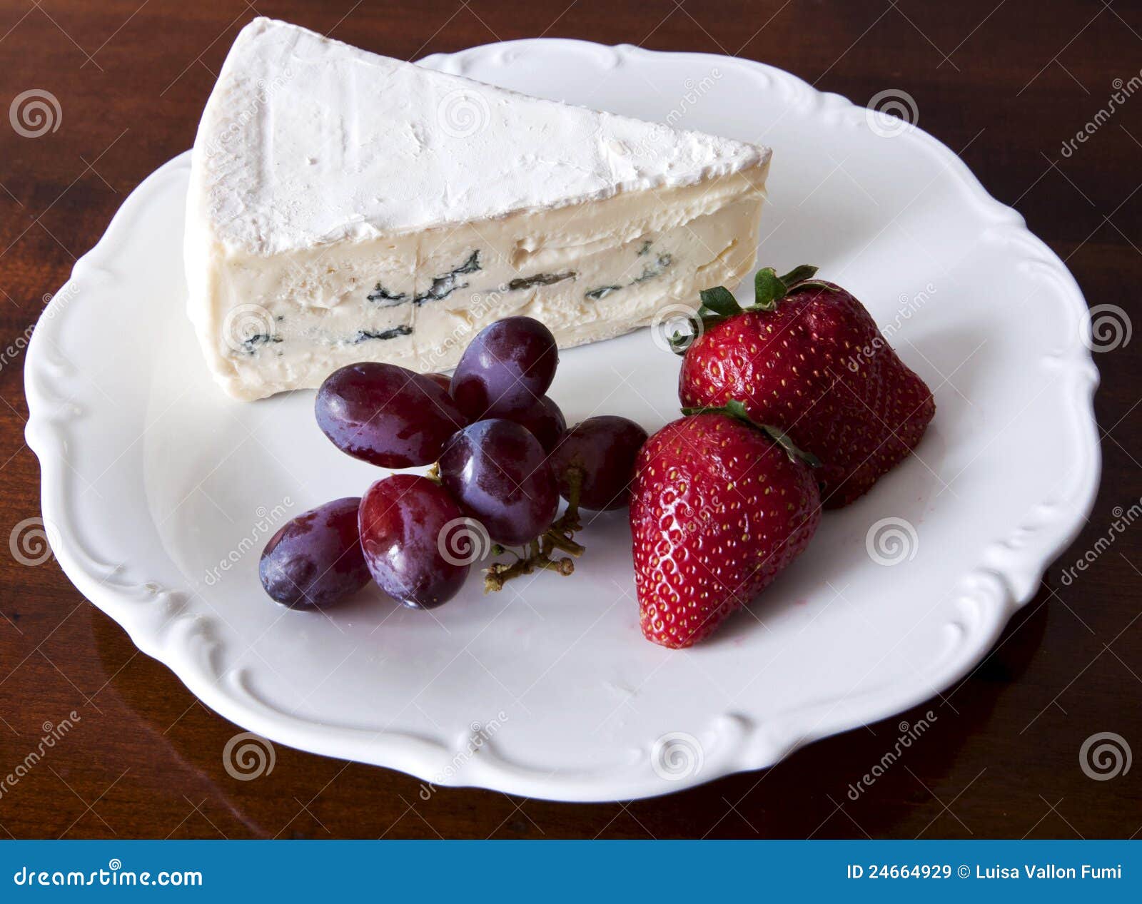 Blue Cheese and Fresh Fruits Stock Image Image of vegetable, slice