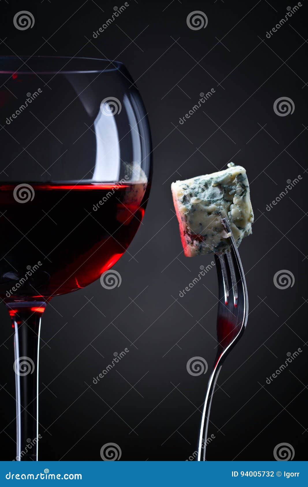Blue Cheese and Glass of Red Wine . Stock Photo Image of delicatessen